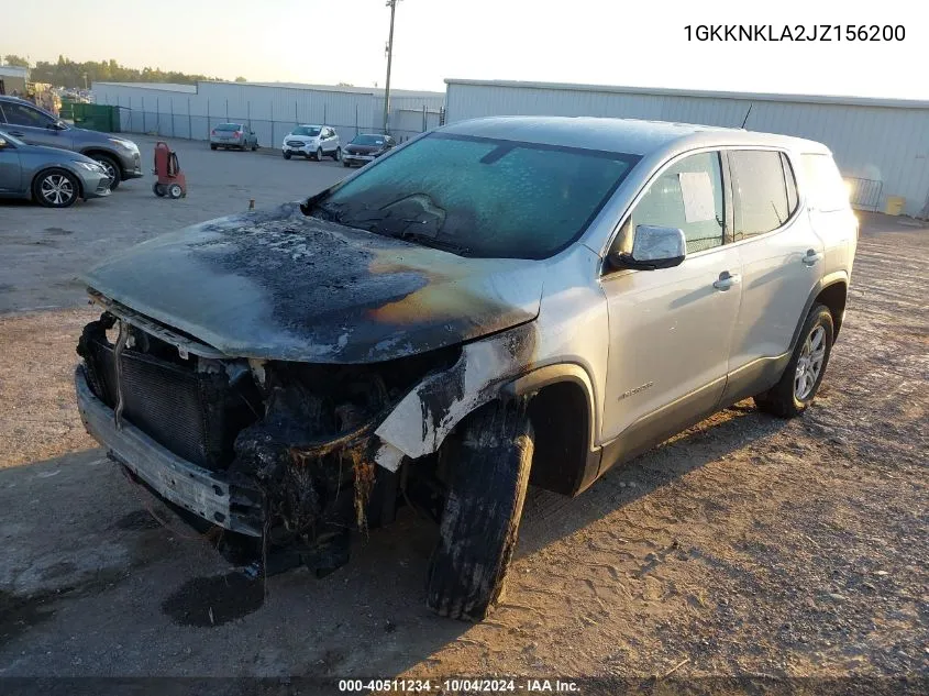 2018 GMC Acadia Sle-1 VIN: 1GKKNKLA2JZ156200 Lot: 40511234