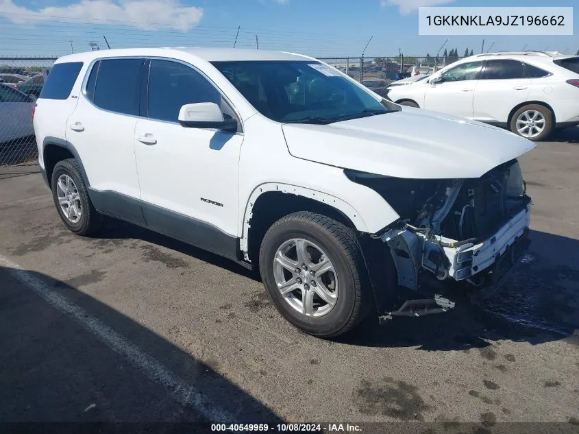 2018 GMC Acadia Sle-1 VIN: 1GKKNKLA9JZ196662 Lot: 40549959