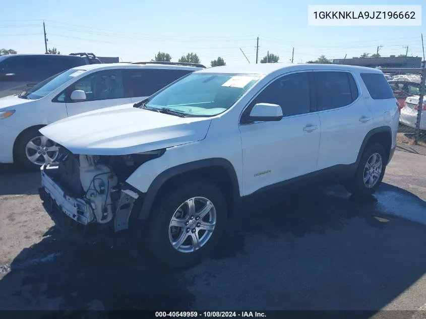 2018 GMC Acadia Sle-1 VIN: 1GKKNKLA9JZ196662 Lot: 40549959