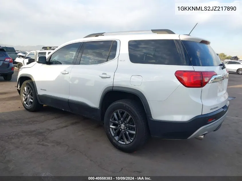 2018 GMC Acadia Slt-1 VIN: 1GKKNMLS2JZ217890 Lot: 40558383