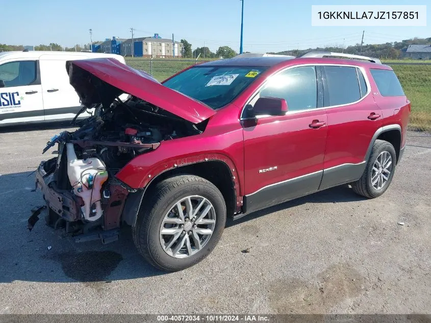 2018 GMC Acadia Sle VIN: 1GKKNLLA7JZ157851 Lot: 40572034