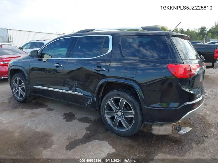 2018 GMC Acadia Denali VIN: 1GKKNPLS5JZ225810 Lot: 40582380