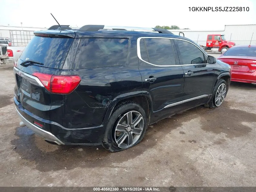 2018 GMC Acadia Denali VIN: 1GKKNPLS5JZ225810 Lot: 40582380