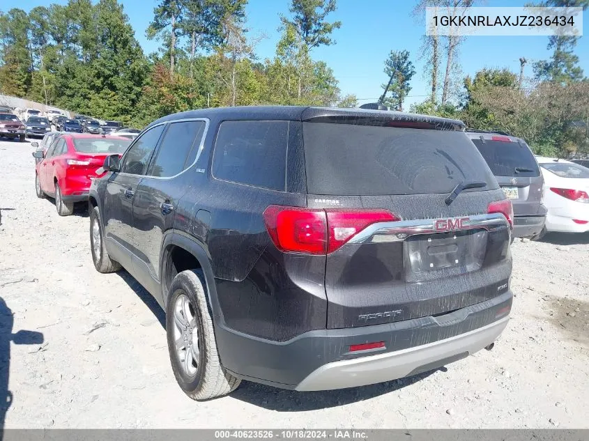 2018 GMC Acadia Sle-1 VIN: 1GKKNRLAXJZ236434 Lot: 40623526