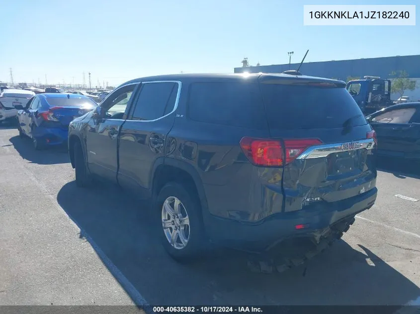 1GKKNKLA1JZ182240 2018 GMC Acadia Sle-1