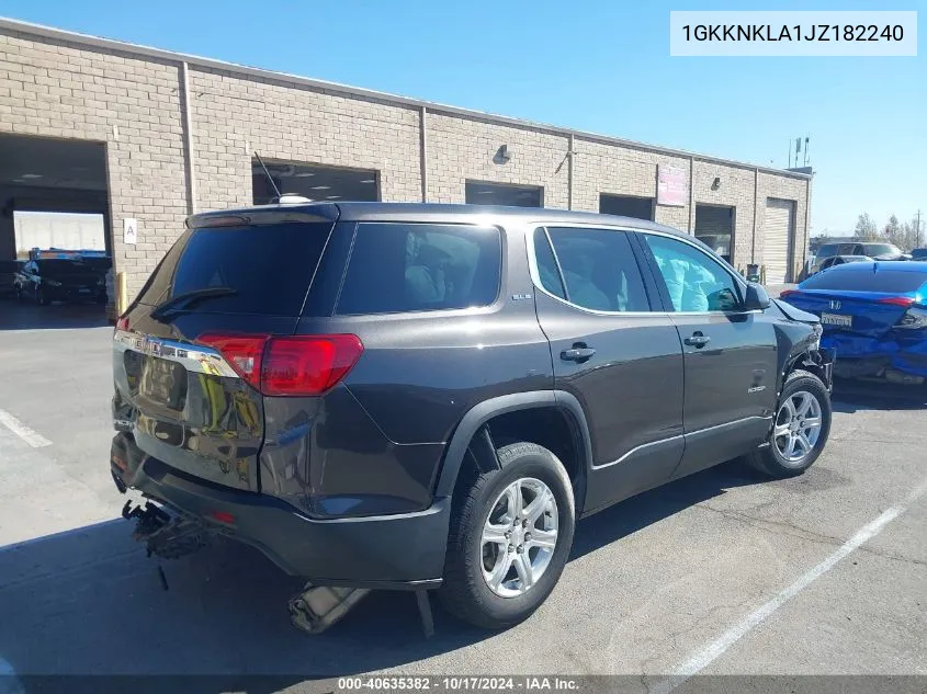 1GKKNKLA1JZ182240 2018 GMC Acadia Sle-1