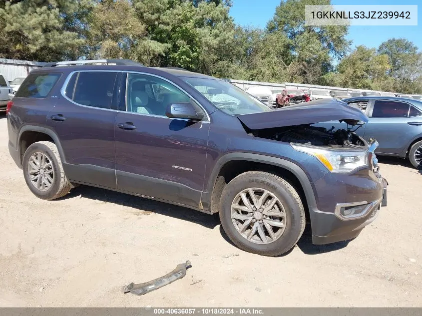 2018 GMC Acadia Sle-2 VIN: 1GKKNLLS3JZ239942 Lot: 40636057