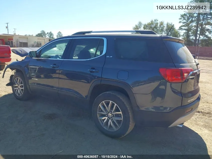 1GKKNLLS3JZ239942 2018 GMC Acadia Sle-2