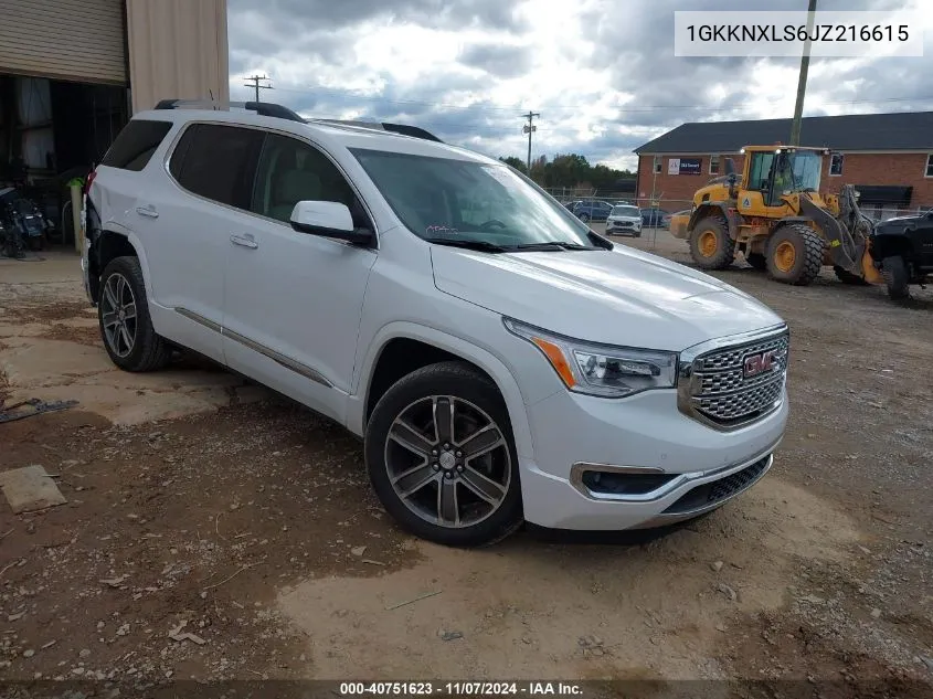 2018 GMC Acadia Denali VIN: 1GKKNXLS6JZ216615 Lot: 40751623