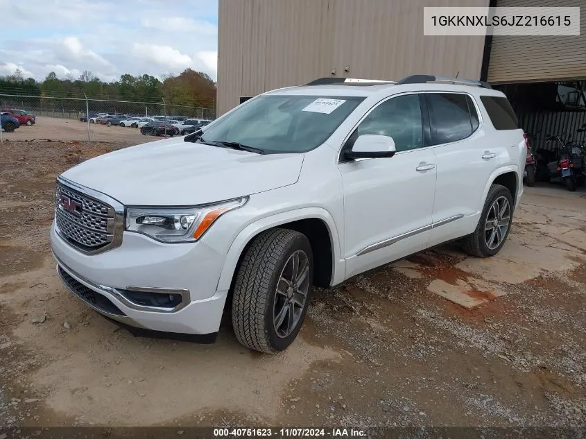 2018 GMC Acadia Denali VIN: 1GKKNXLS6JZ216615 Lot: 40751623