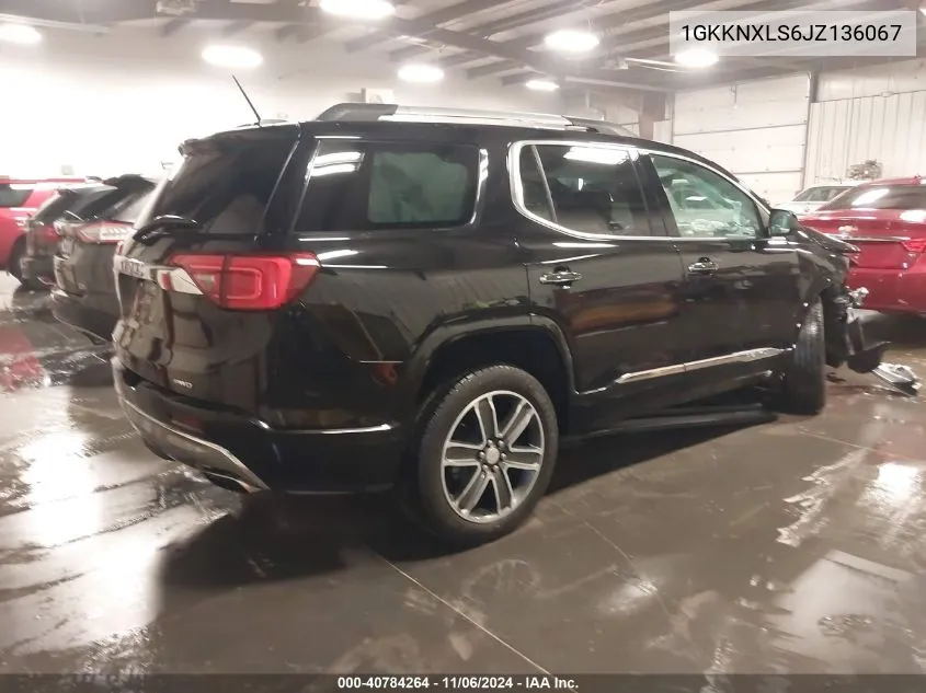 2018 GMC Acadia Denali VIN: 1GKKNXLS6JZ136067 Lot: 40784264