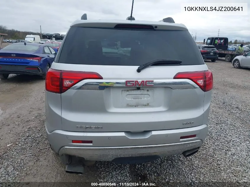 2018 GMC Acadia Denali VIN: 1GKKNXLS4JZ200641 Lot: 40850546