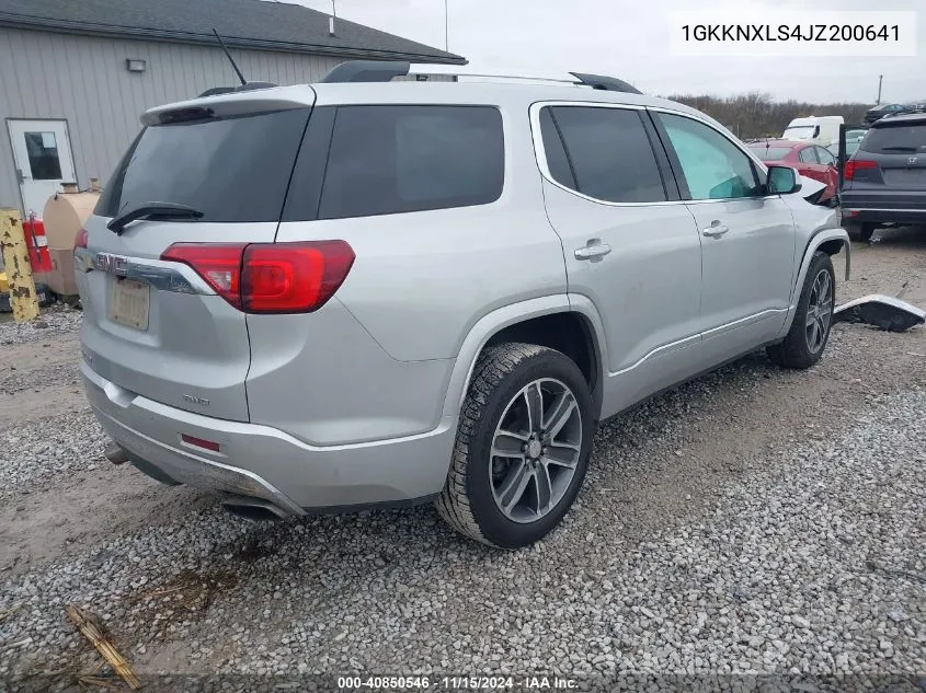 2018 GMC Acadia Denali VIN: 1GKKNXLS4JZ200641 Lot: 40850546