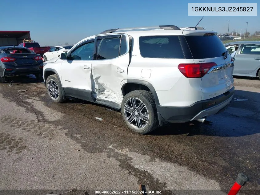 2018 GMC Acadia Slt VIN: 1GKKNULS3JZ245827 Lot: 40852622