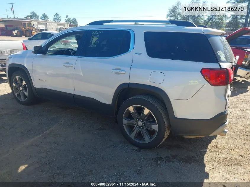 2018 GMC Acadia Slt-2 VIN: 1GKKNNLS5JZ186270 Lot: 40852961