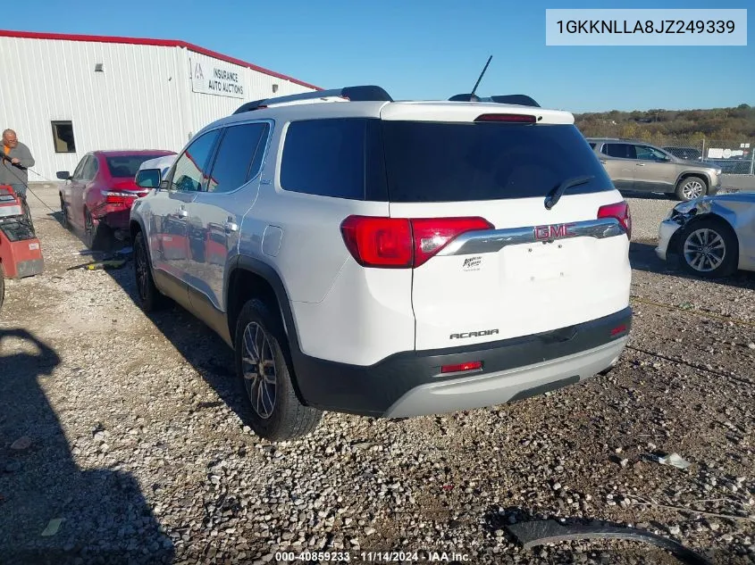 2018 GMC Acadia Sle-2 VIN: 1GKKNLLA8JZ249339 Lot: 40859233