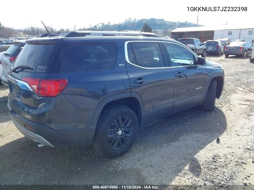 2018 GMC Acadia Slt-1 VIN: 1GKKNULS7JZ232398 Lot: 40874958