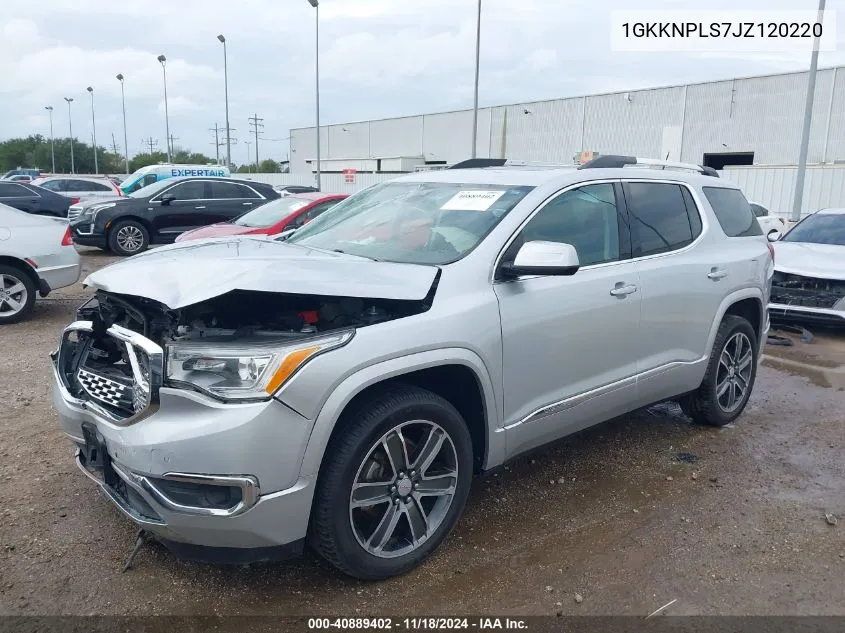 2018 GMC Acadia Denali VIN: 1GKKNPLS7JZ120220 Lot: 40889402