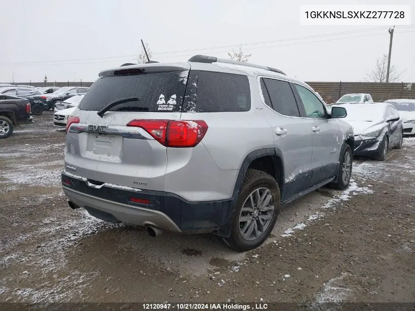 2019 GMC Acadia VIN: 1GKKNSLSXKZ277728 Lot: 12120947