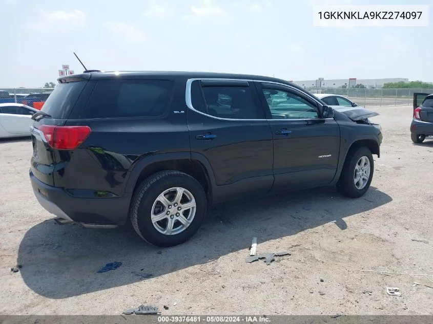 1GKKNKLA9KZ274097 2019 GMC Acadia Sle-1