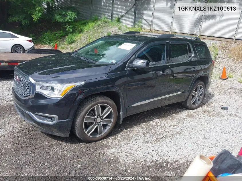 1GKKNXLS1KZ100613 2019 GMC Acadia Denali