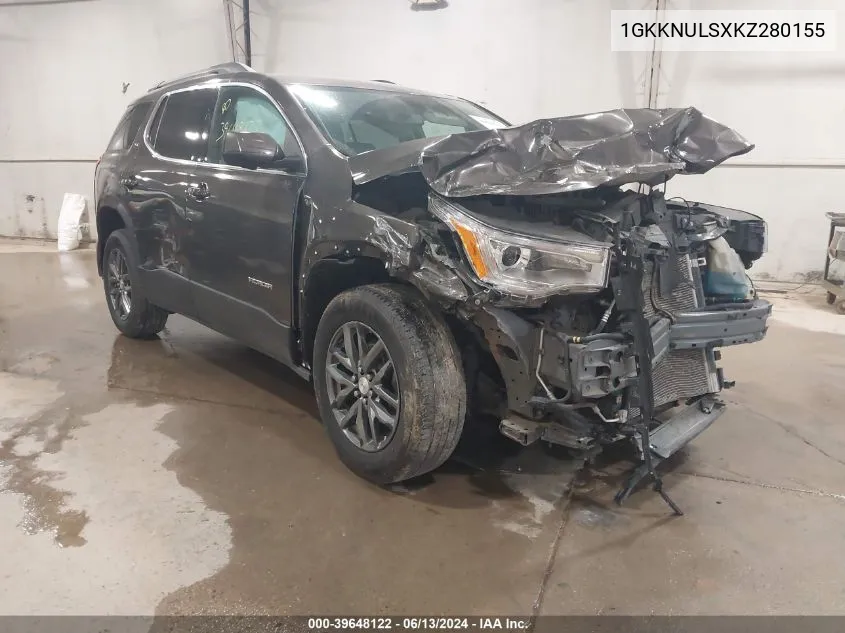 1GKKNULSXKZ280155 2019 GMC Acadia Slt-1