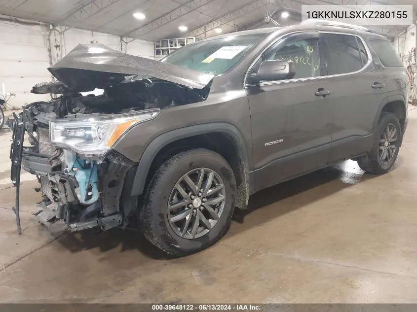 1GKKNULSXKZ280155 2019 GMC Acadia Slt-1