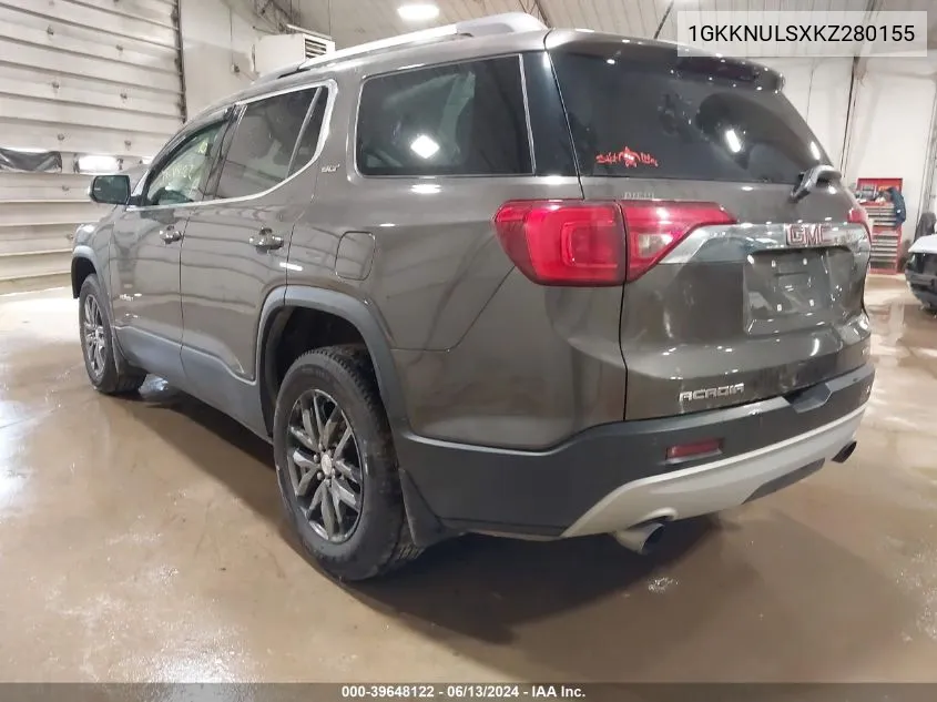 2019 GMC Acadia Slt-1 VIN: 1GKKNULSXKZ280155 Lot: 39648122