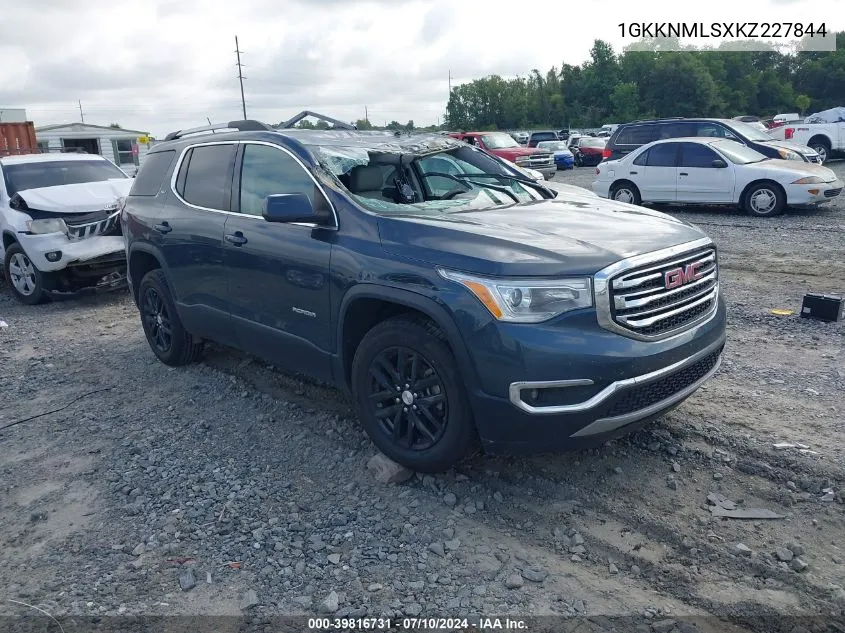 2019 GMC Acadia Slt-1 VIN: 1GKKNMLSXKZ227844 Lot: 39816731