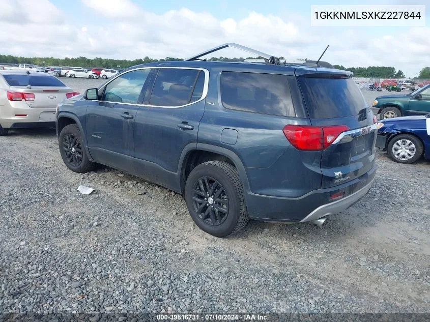 2019 GMC Acadia Slt-1 VIN: 1GKKNMLSXKZ227844 Lot: 39816731