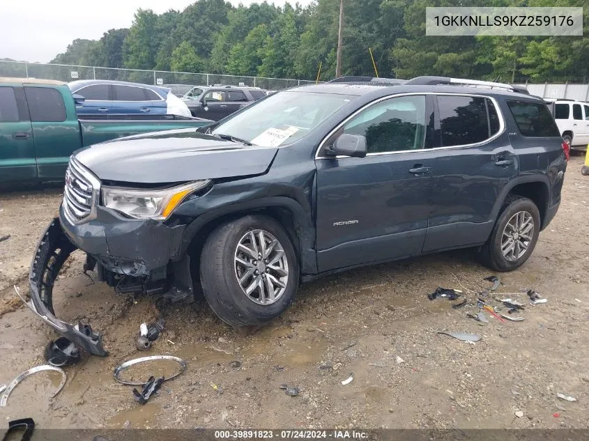 2019 GMC Acadia Sle-2 VIN: 1GKKNLLS9KZ259176 Lot: 39891823