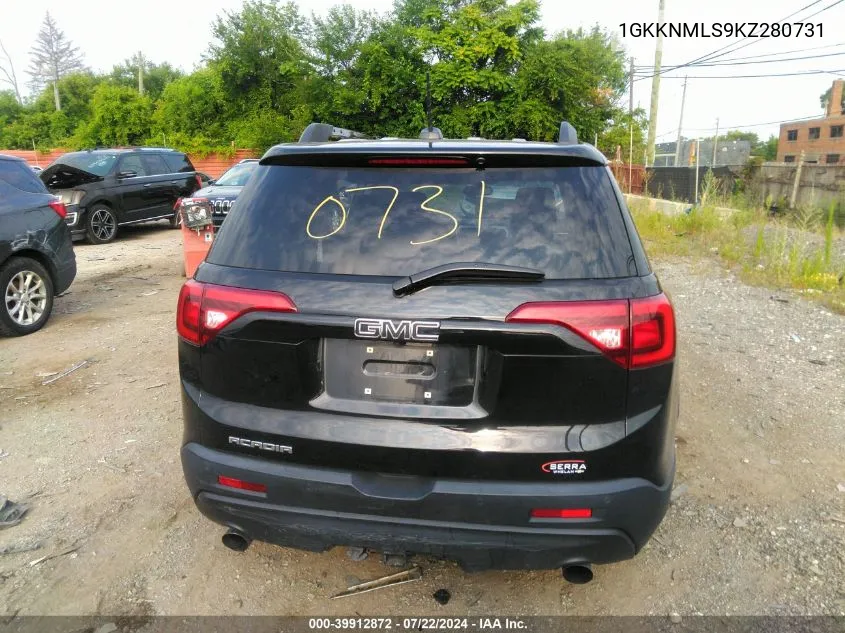 1GKKNMLS9KZ280731 2019 GMC Acadia Slt-1