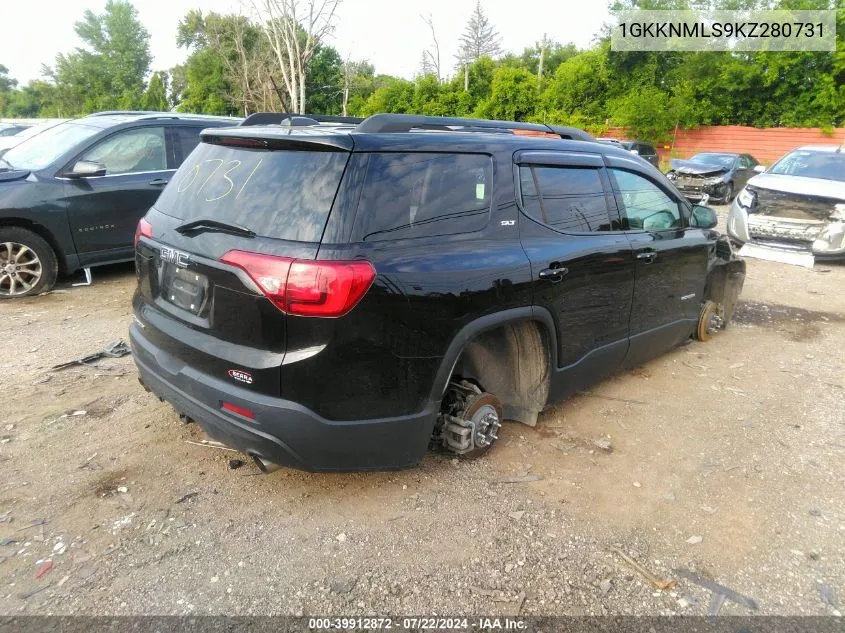 2019 GMC Acadia Slt-1 VIN: 1GKKNMLS9KZ280731 Lot: 39912872