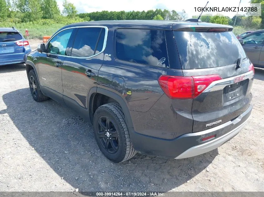 1GKKNRLA0KZ142788 2019 GMC Acadia Sle-1