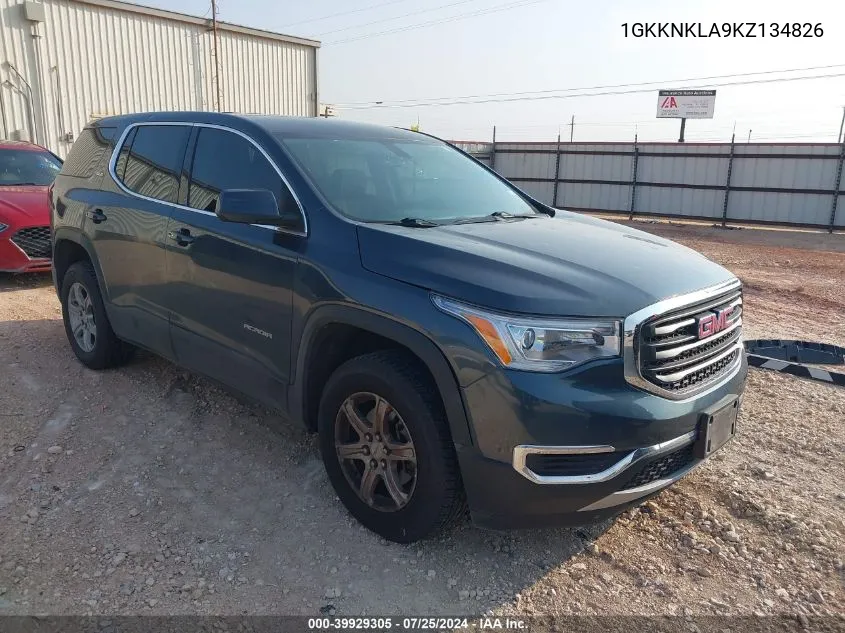 1GKKNKLA9KZ134826 2019 GMC Acadia Sle-1