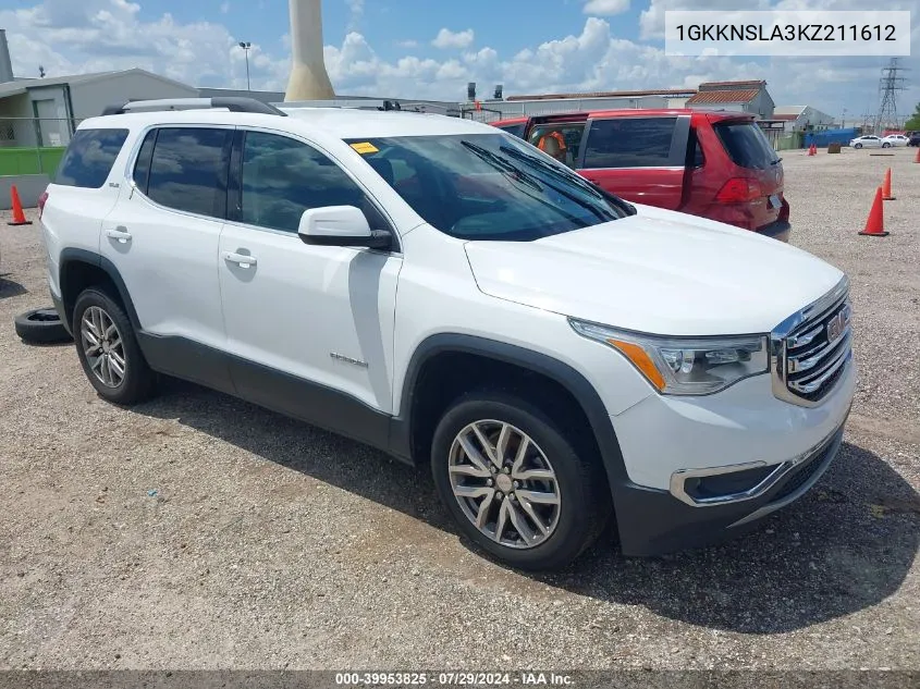 2019 GMC Acadia Sle-2 VIN: 1GKKNSLA3KZ211612 Lot: 39953825