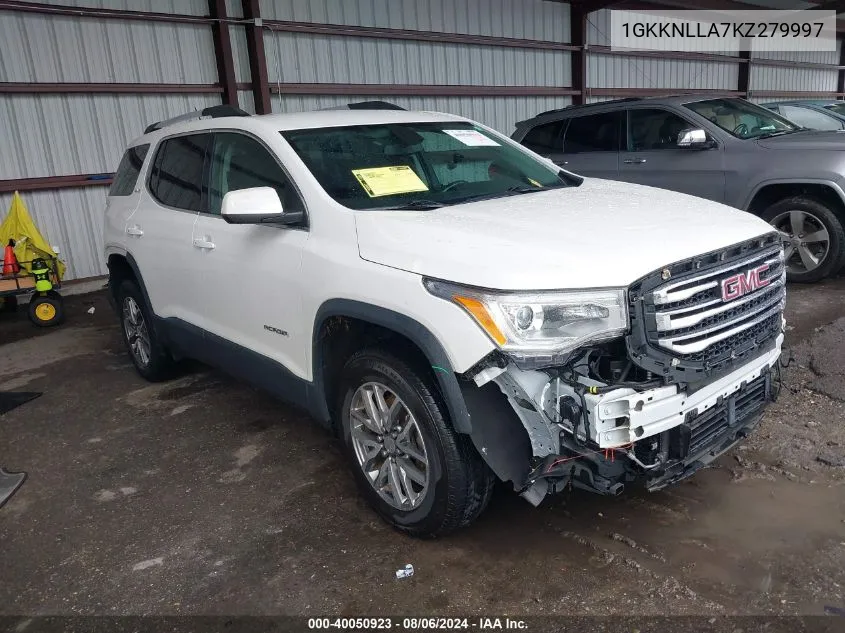 2019 GMC Acadia Sle-2 VIN: 1GKKNLLA7KZ279997 Lot: 40050923