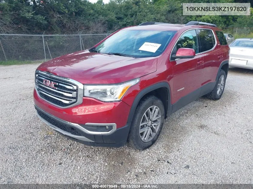 2019 GMC Acadia Sle-2 VIN: 1GKKNSLS3KZ197820 Lot: 40079949