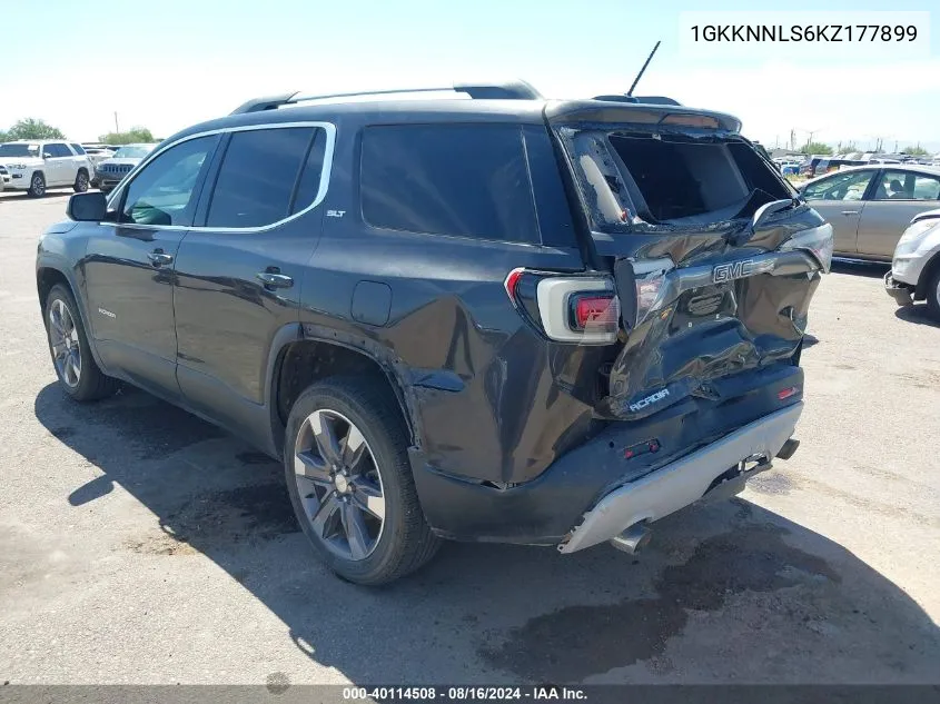 2019 GMC Acadia Slt-2 VIN: 1GKKNNLS6KZ177899 Lot: 40114508