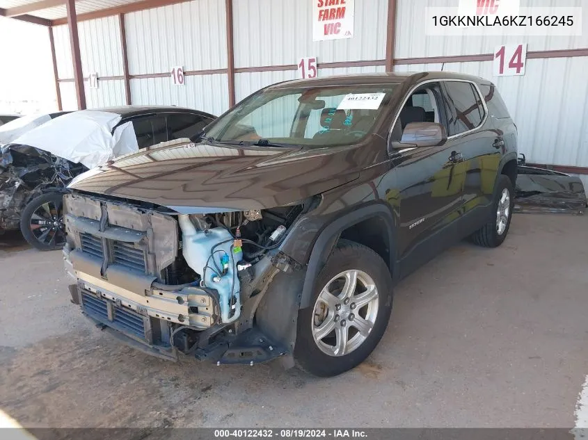 2019 GMC Acadia Sle-1 VIN: 1GKKNKLA6KZ166245 Lot: 40122432