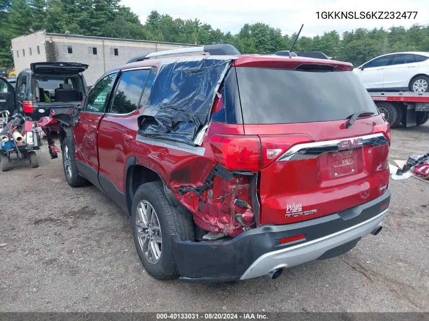 2019 GMC Acadia Sle-2 VIN: 1GKKNSLS6KZ232477 Lot: 40133031