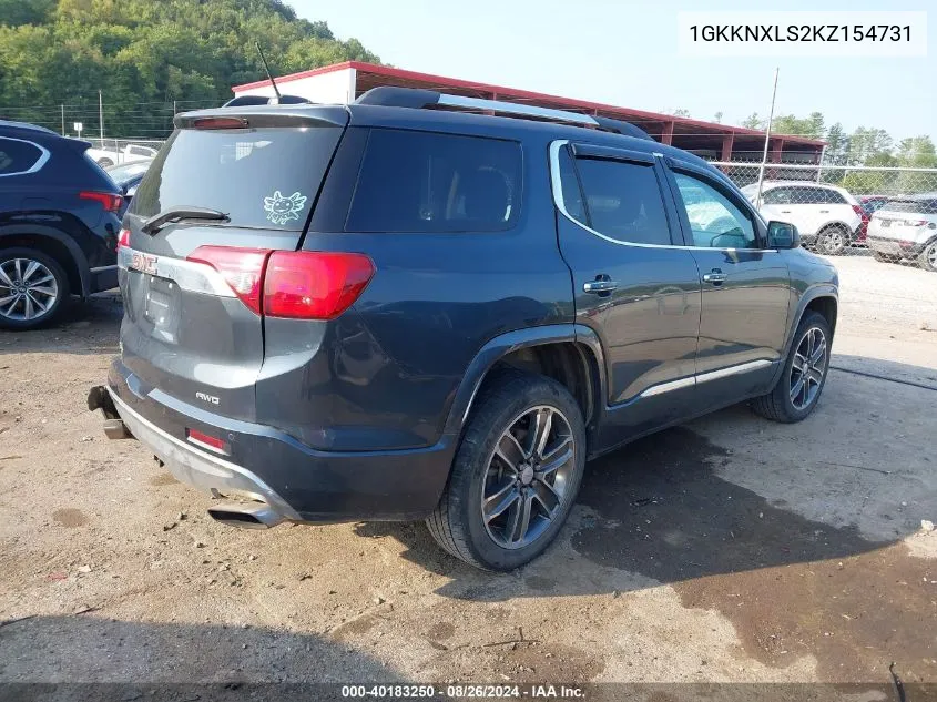 1GKKNXLS2KZ154731 2019 GMC Acadia Denali