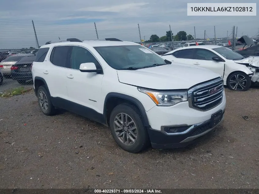 2019 GMC Acadia Sle-2 VIN: 1GKKNLLA6KZ102812 Lot: 40229371