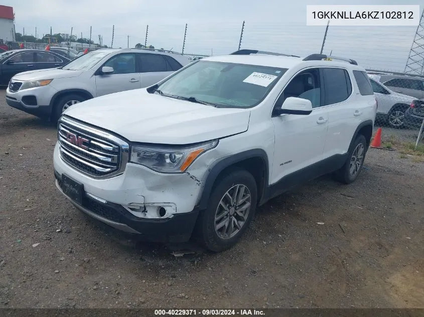 2019 GMC Acadia Sle-2 VIN: 1GKKNLLA6KZ102812 Lot: 40229371