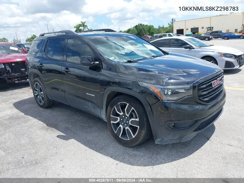 2019 GMC Acadia Slt-1 VIN: 1GKKNMLS8KZ298783 Lot: 40267611