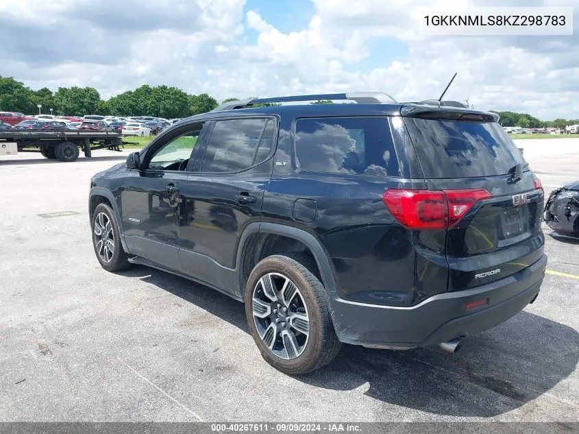 2019 GMC Acadia Slt-1 VIN: 1GKKNMLS8KZ298783 Lot: 40267611