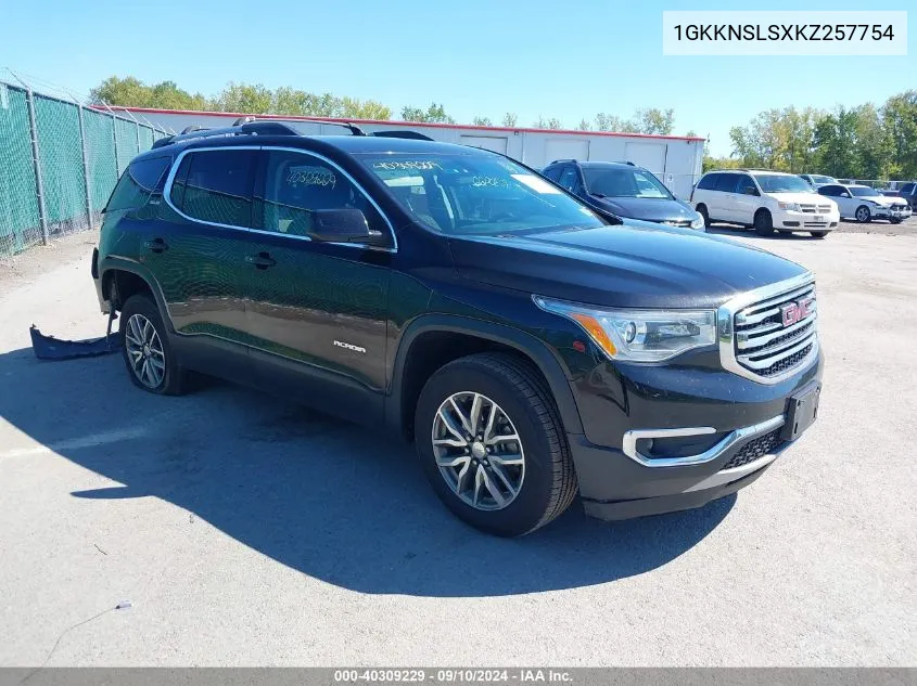 2019 GMC Acadia Sle-2 VIN: 1GKKNSLSXKZ257754 Lot: 40309229