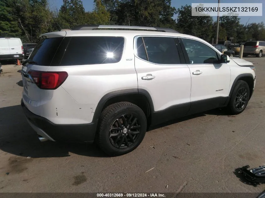 2019 GMC Acadia Slt-1 VIN: 1GKKNULS5KZ132169 Lot: 40312669