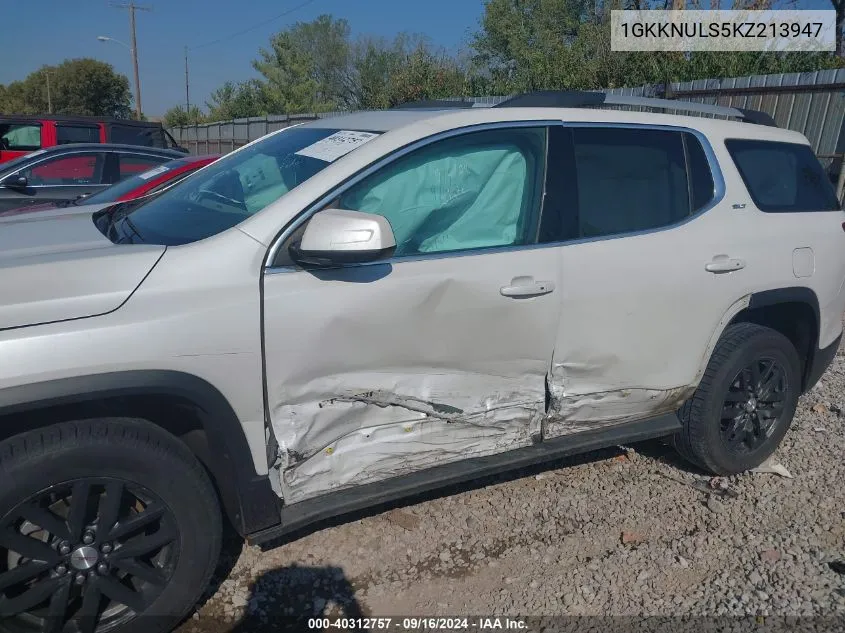 1GKKNULS5KZ213947 2019 GMC Acadia Slt-1