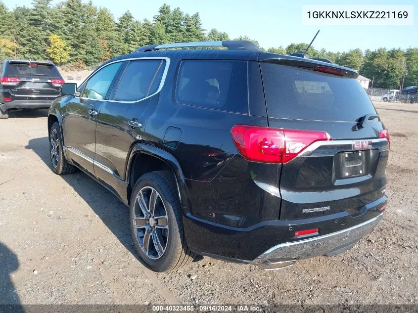 1GKKNXLSXKZ221169 2019 GMC Acadia Denali